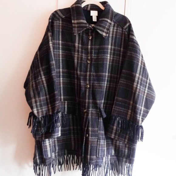 Wool Blend Fringed Shirt Jacket - Picture 2 of 13